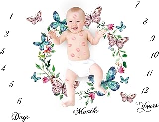 ORFOFE Presentes Para Meninas Cobertor Para Meninos Cobertor Para Meninas Gráfico De Marcos Para Bebês Cobertor Para Fotos Para Bebês Cobertor Macio Para Bebês Cobertor Para