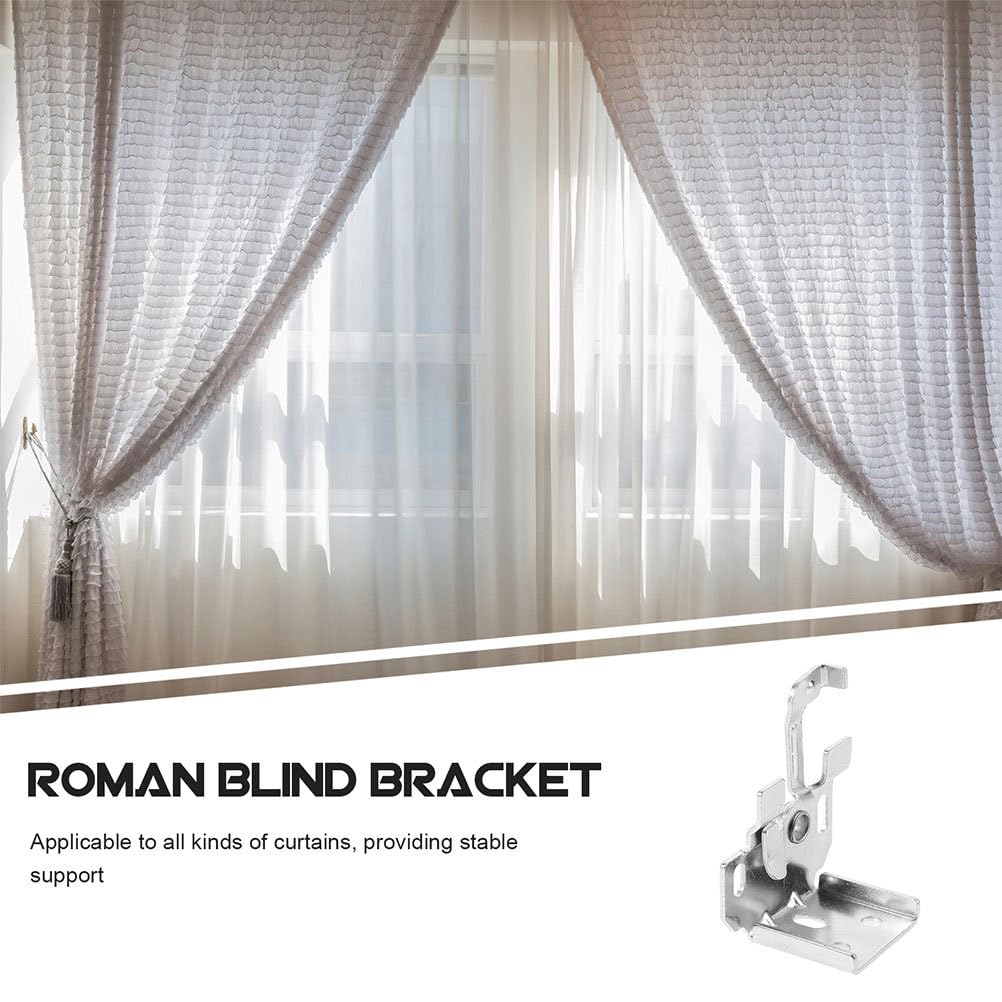 5pcs Venetian Blind Brackets Roman Blind Clips for Valance Cordless Blinds Hardware Roman Blind Kit Blind Cord Holder Light Gap Blockers for Blinds - Image 3