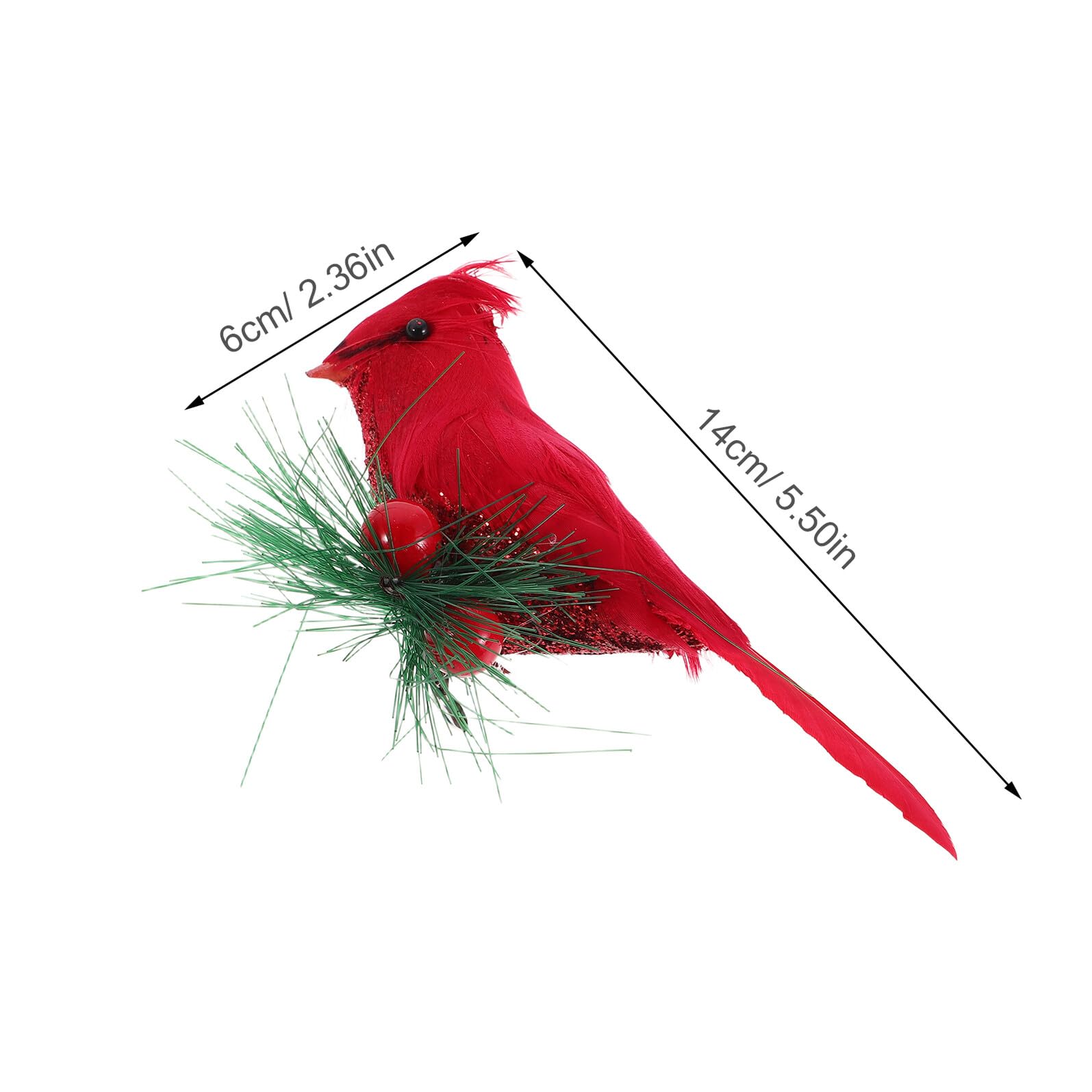 10pezzi Decorazioni per Albero di Natale con Uccellini Cardinali Rossi Clip Piccoli Ornamenti in Schiuma per Casa Uccelli Artificiali Realistici per Decorazioni Natalizie