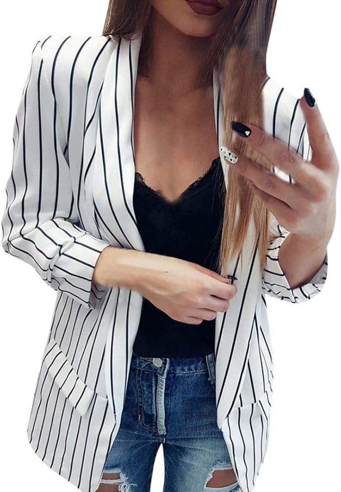 YueYue Blazer Damen Elegant - Slim Fit Business Blazer Für Büro & Alltag