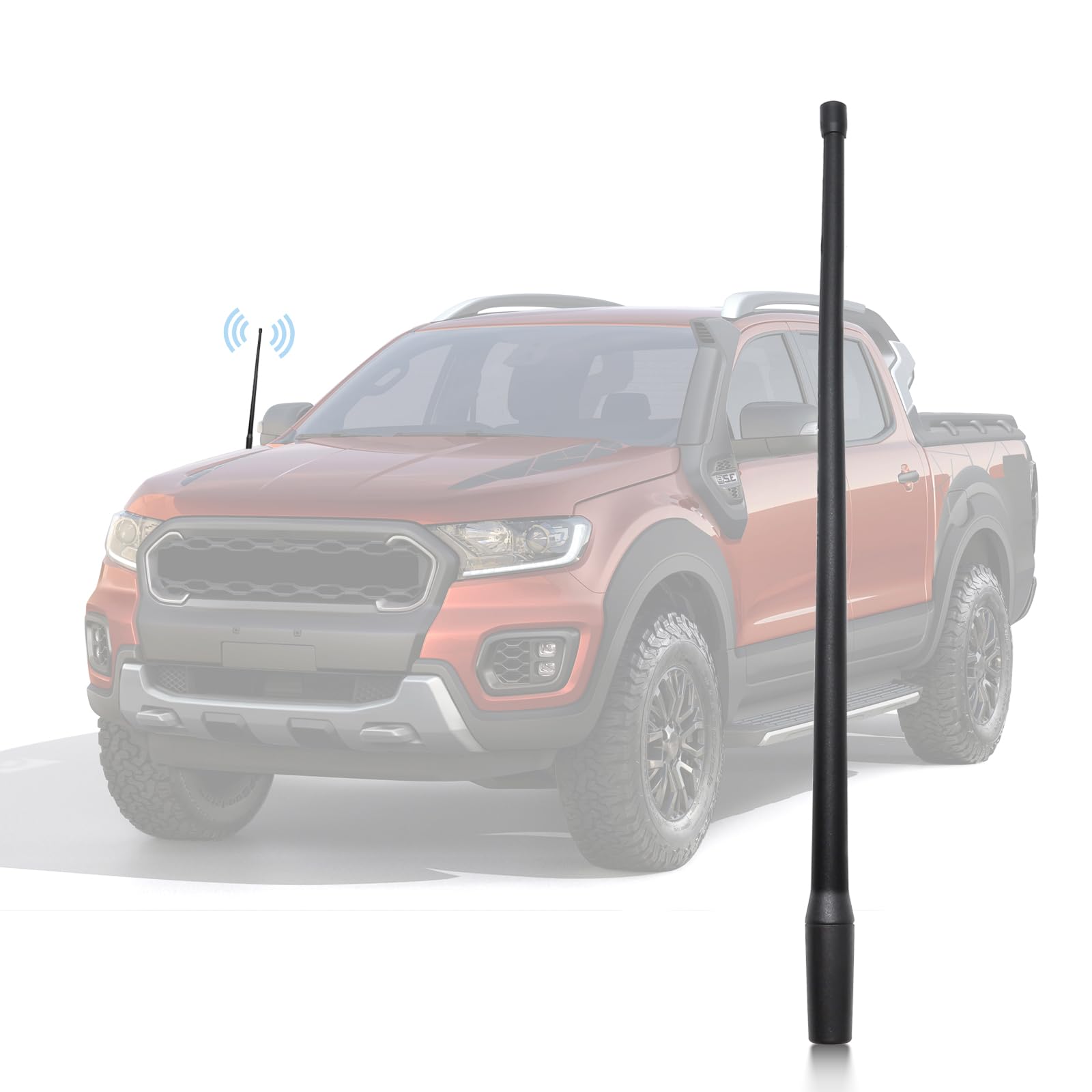 Anina 13" Car Antenna Mast for Ford 2012-2022 F150 F250 F350 Super Duty Explorer Ranger Escape Focus Aerial FM/AM Radio Antenna Car Wash Proof Durable Flexible Rubber