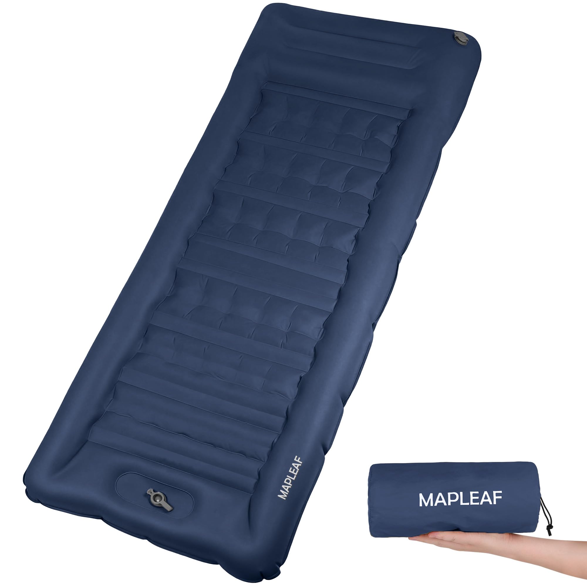 Materac dmuchany, tryb nożny, 12 cm grubości, na kemping, do spania w samochodzie, ochrona przed katastrofami, gruby z poduszką, ultralekki, kompaktowy, wodoszczelny, do wspinaczki górskiej