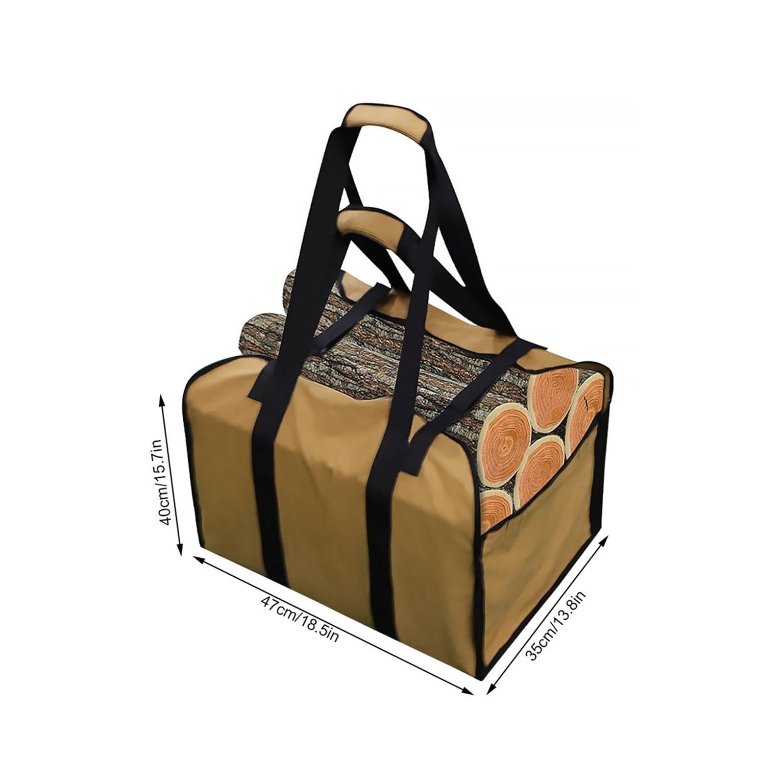 Pacchetto Legna da Ardere Borsa for la conservazione della legna da ardere Rack di stoccaggio portatile di grande capacità Borsa da campeggio portatile for borsa da campeggio all'aperto Pacchetto Legn