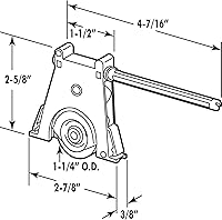 Vista 7 de Ensamblaje de rodillo inferior para puerta corrediza para Andersen Parte #1997310 (1991 hasta el presente), ruedas cóncavas de nailon de 1-1/4