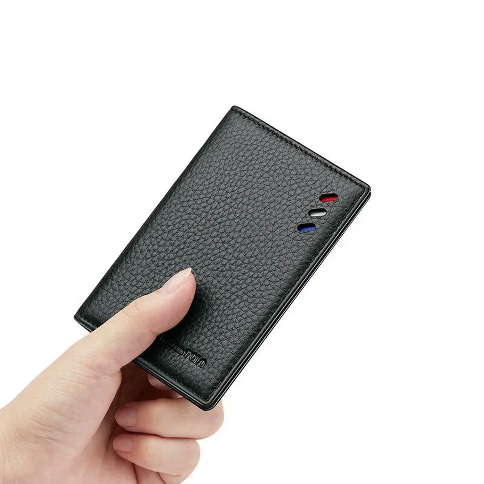 Portfele męskie Portmonetka Id Card Holder Prezent Brązowy-11 x 8 x 1,2 cm