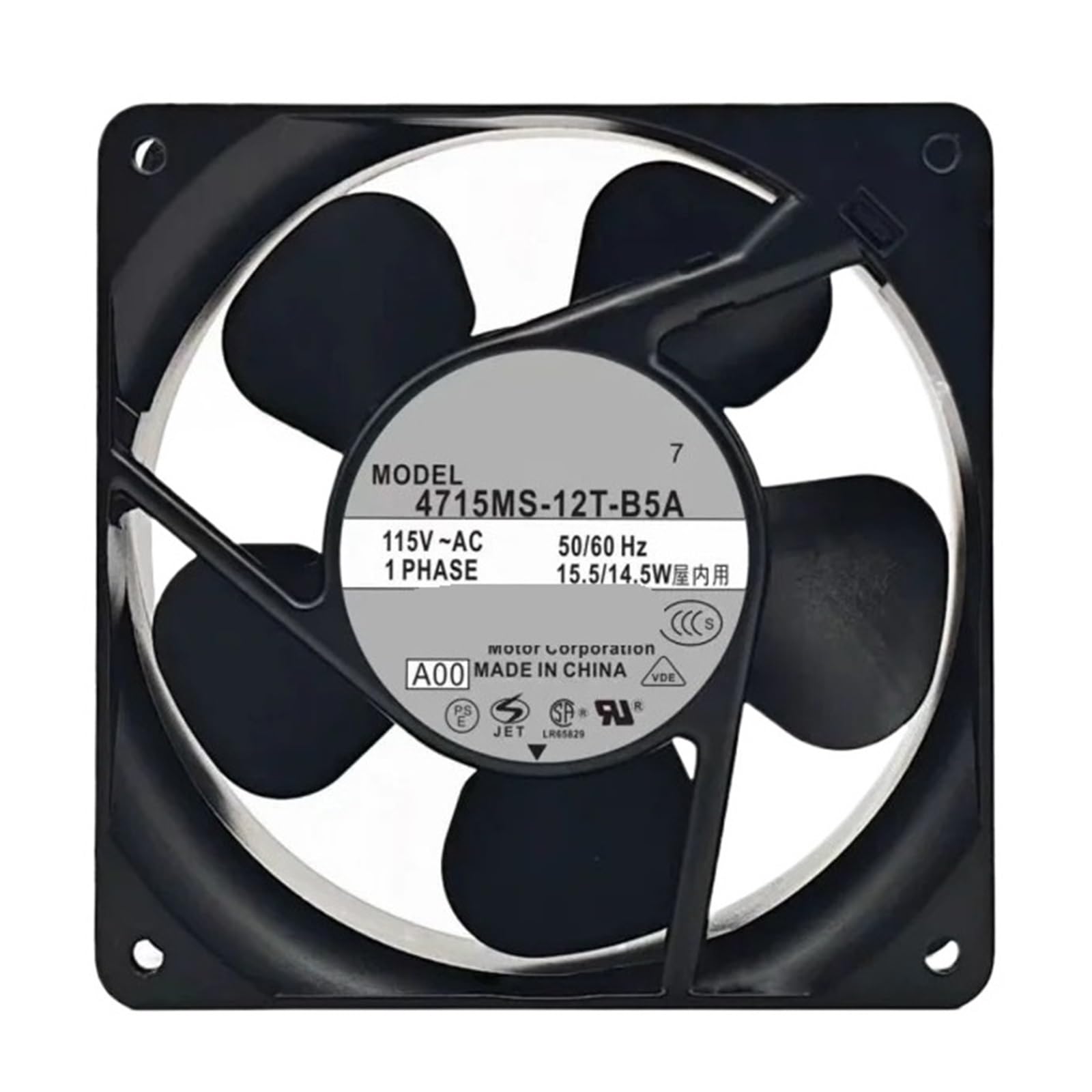 WESAWQGH 4715MS-12T-B50 4715MS-12T-B30 4715MS-12T-B20 4715MS-12T-B40 4715MS-12T-B5A Cooling Fan 115V 120x120x38mm(4715MS-12T-B5A)
