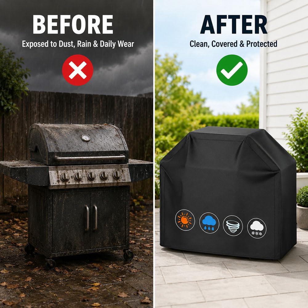 Funda Barbacoa BBQ para Campingaz 4 Series 4 Series Premium Cubierta Impermeable para Parrilla de Gas Exterior Jardín Terraza, Viento UV