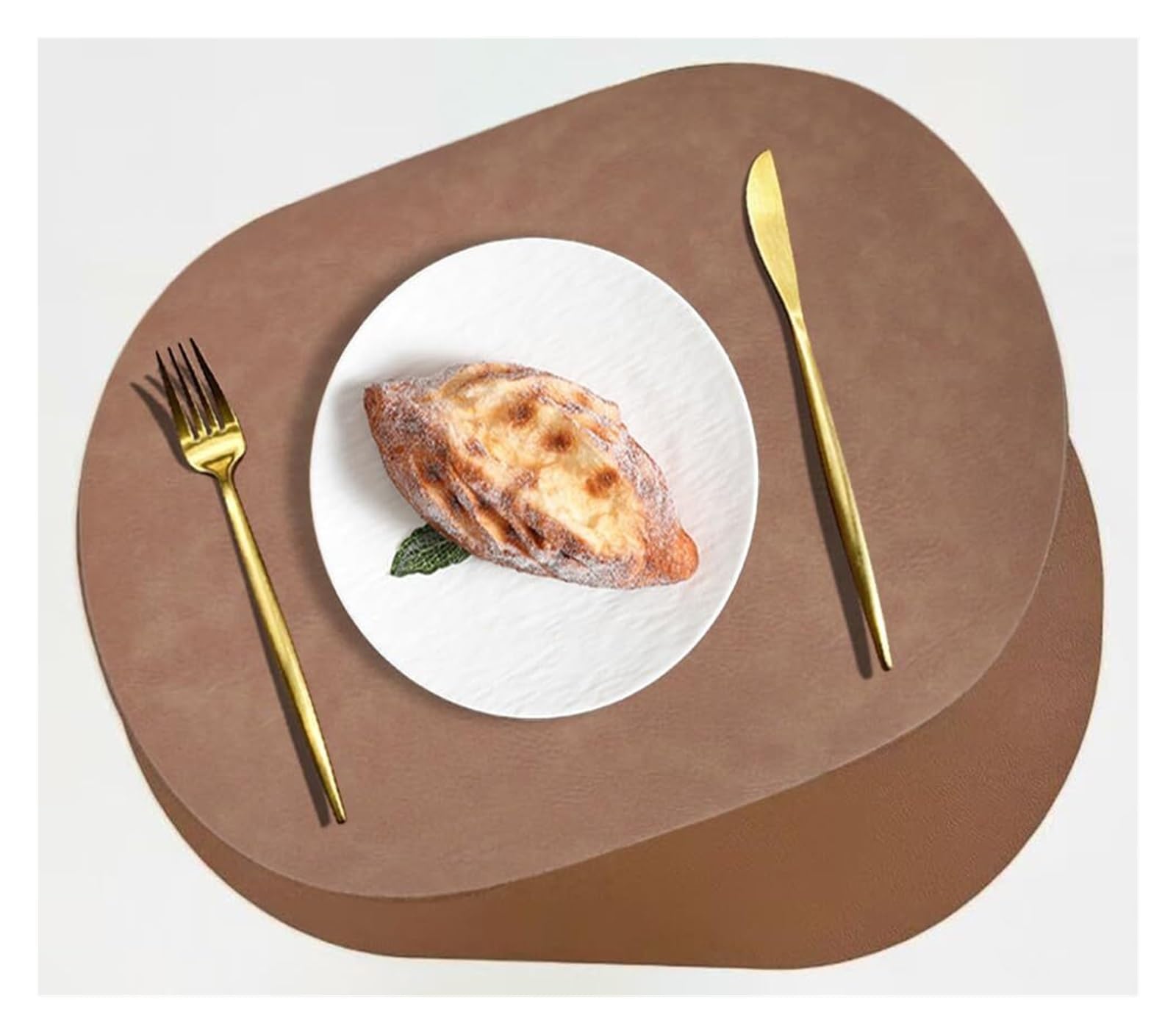 Place Mats Oval Faux Leather Placemats Set of 2