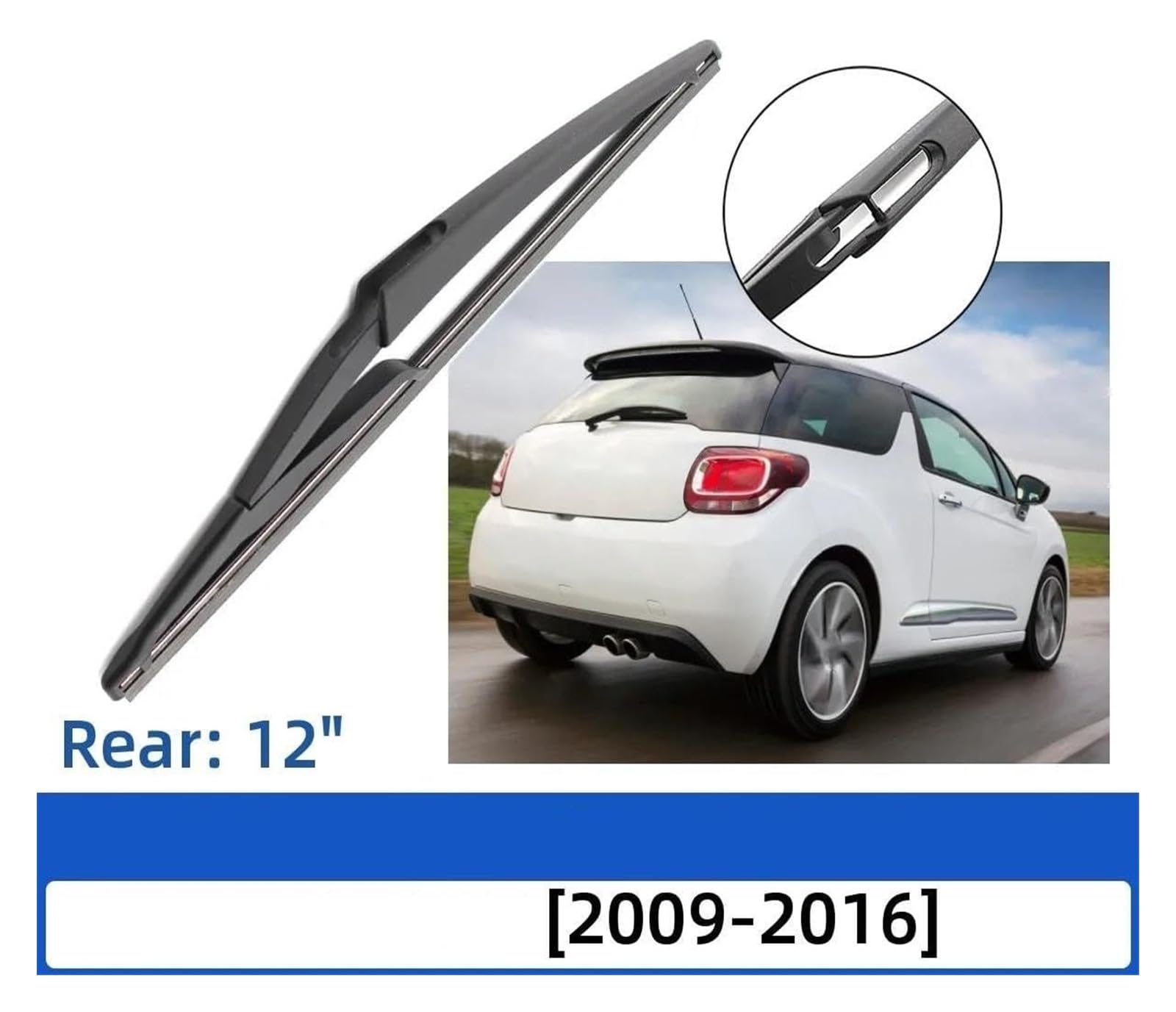 Spazzole Tergicristallo Per DS3 DS 3 2009-2016 24 "+16"+12" Spazzole Tergicristallo Anteriori Posteriori Parabrezza Parabrezza Finestra Spazzole Tergicristallo Auto