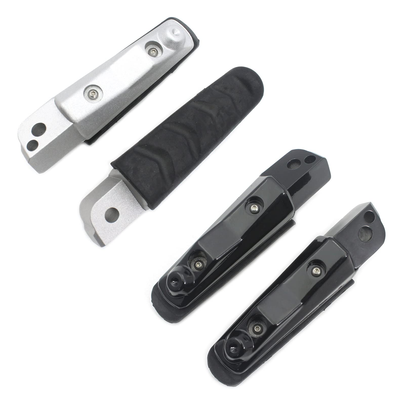 Estriberas Ancho para BMW para R NineT 2014 2015 2016 2017 2018 2019 2020 Estriberas Estriberas Moto Goma Aluminio Posterior Pedales Reposapiés Reposapiés Trasero (Color : Schwarz)