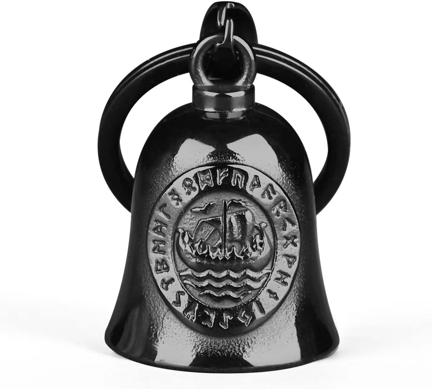 Gremlin Bells for Motorcycles: Warship of The Viking Motorcycle Bell Angel Keychain with Evil Eye | Biker Riding Accessory for Luck All Your Life, Biker Bell Gifts for Men and Women - Image 2