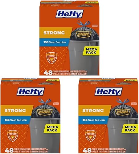 Miniatura 13 de Bolsas Hefty Resistentes para Césped y Hojas, 39 Galones, 38