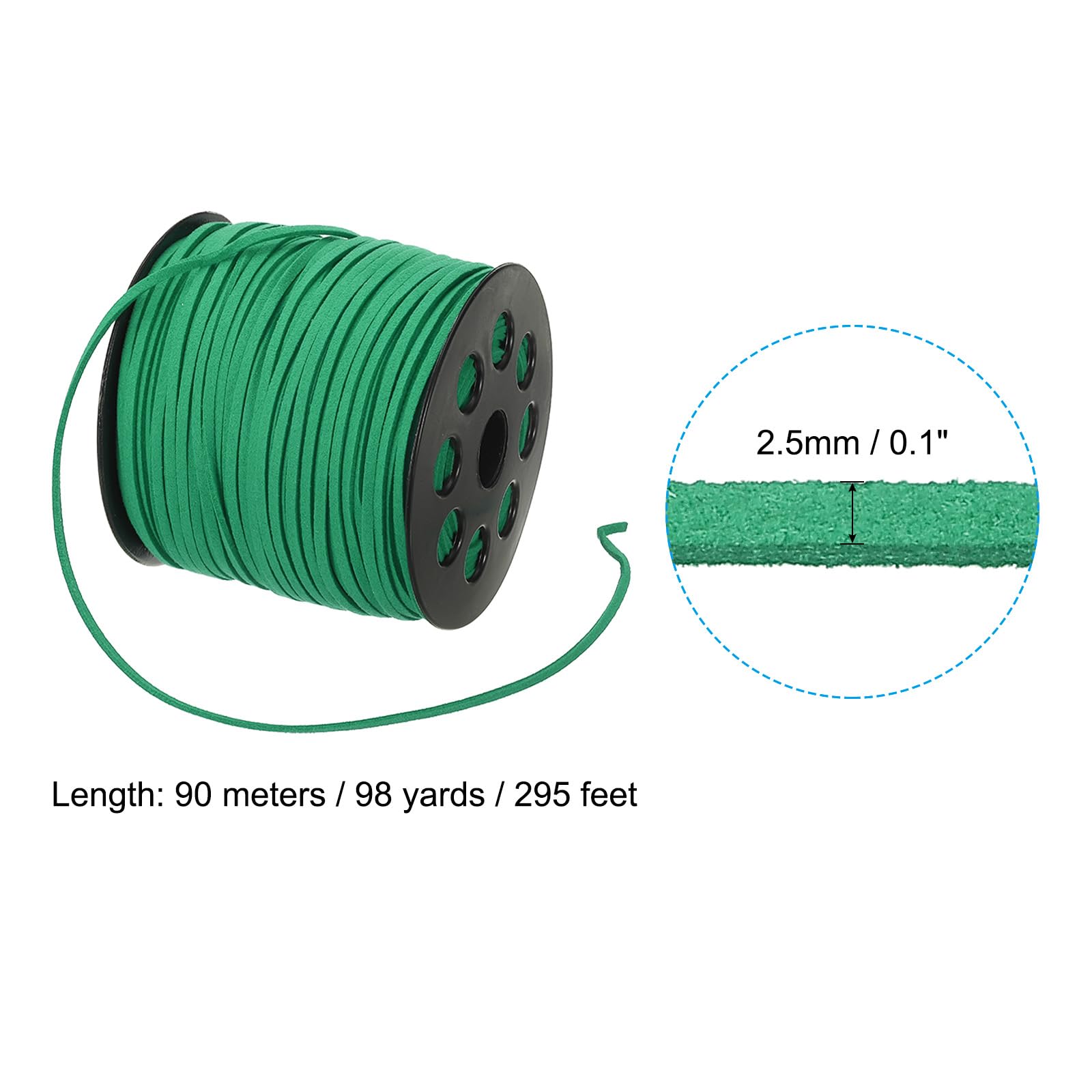 PATIKIL Suede Leather Cord 2.5mm 98 Yard - Image 2