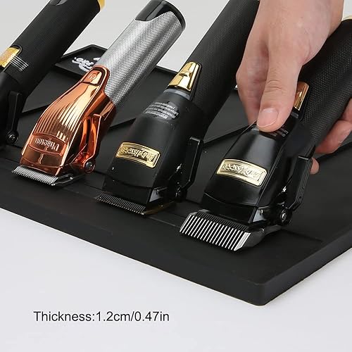 Miniatura 3 de Tapete para estaciones de peluquería, tapete de herramientas de peluquería, tapete de mesa de salón, almohadilla organizadora magnética de PVC para