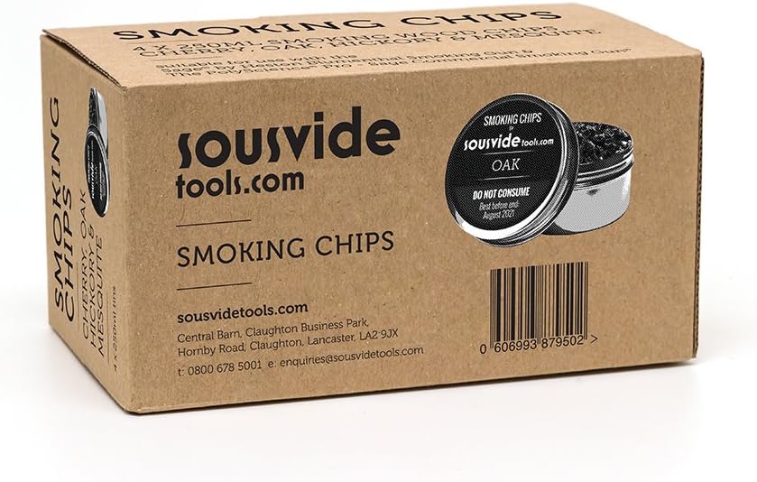 SousVideTools | Smoking Gun Flavoured Wood Chips | Seasoned Food | Pack of 4 Tins