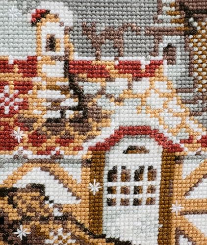 Image of RIOLIS City and Cats 610, Cat Lovers Cross Stitch Kit 5,12 inch x 5,12 inch, Cross Stitch Kits for Beginners & Advanced, Crossstitching Kits Adult, Counted Stitching Kits, Cat Embroidery Kit