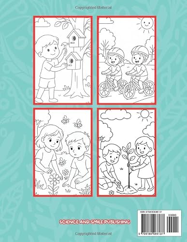 Friends of the Earth Coloring Book for Kids Ages 2-6: Fun and Educational Nature, Animals and Recycling Coloring Pages with Protective Blank Pages and Simple Facts About Caring for Our Planet - Image 2