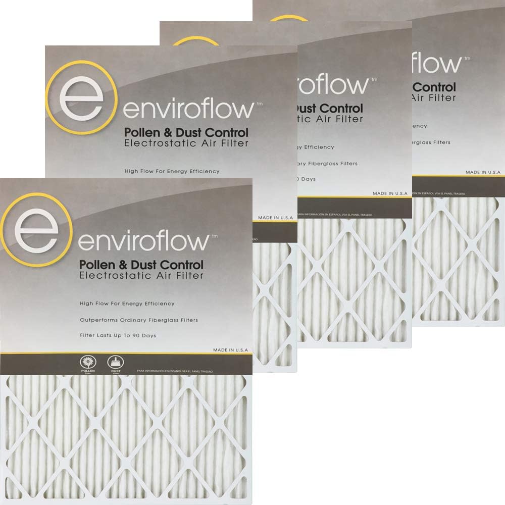 Enviroflow22X24X1 (21.5 x 23.5) Pollen and Dust Control (4 Pack)