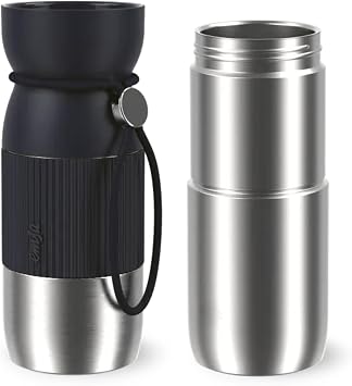 EMSA beYou Cup Mug 0.36L, 0.5L Body, Coffee Set, 100% Leak-Proof, black, N2195550