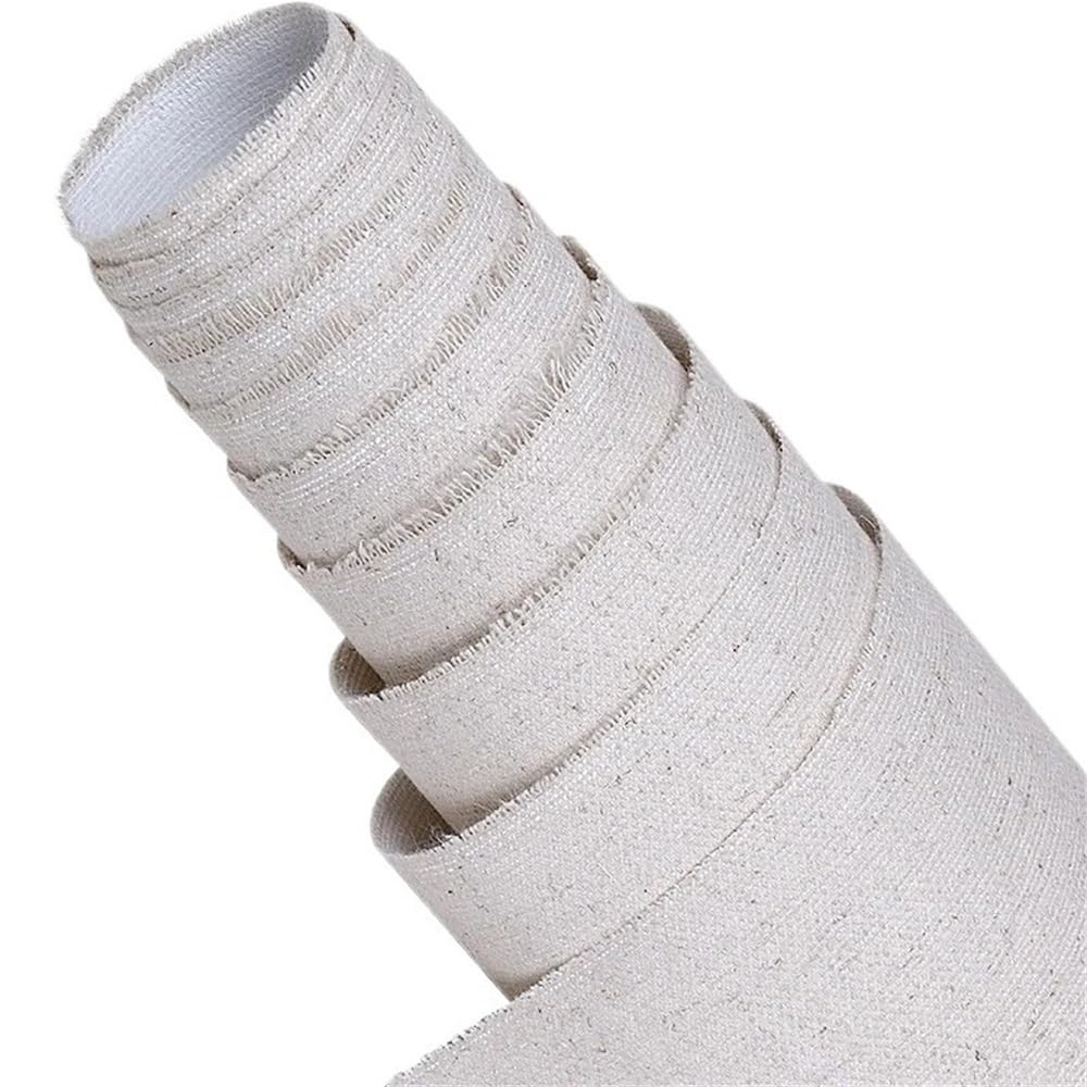 Leinenmisch-Leinwandrolle Grundierter Leinwandrohling aus Leinenmischung for Acrylmalerei, 5 m Rolle, 21/47/57 cm(57cm)