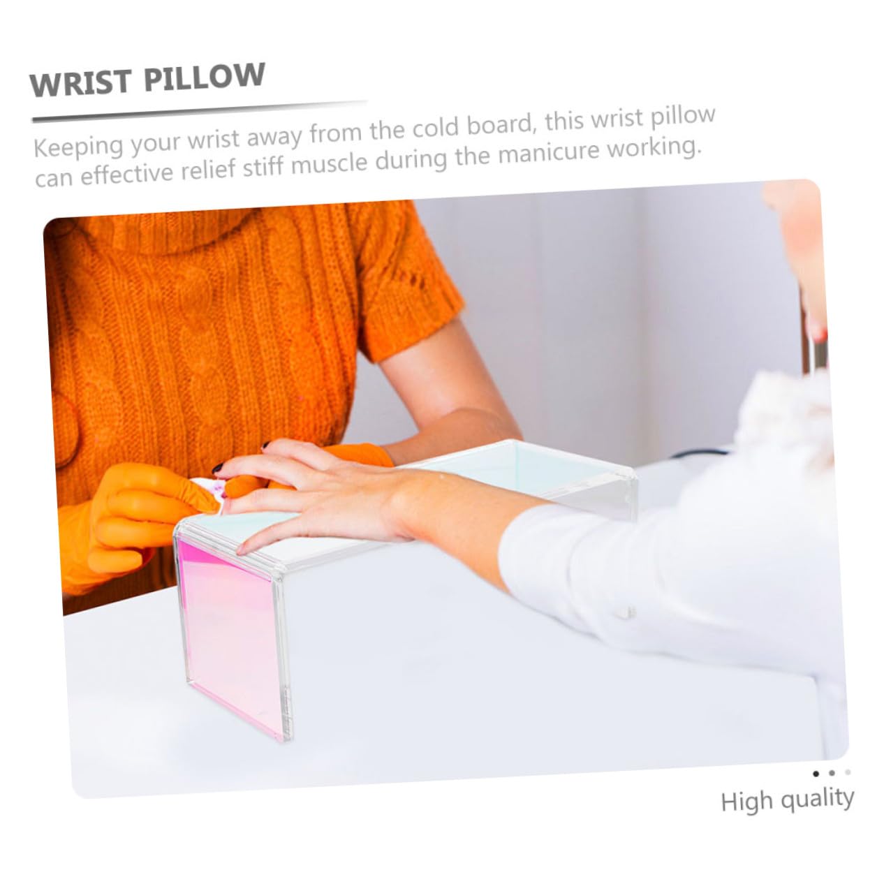 Cuscino per Unghie Acrilico Ispessito, Supporto Manicure | Uso Domestico e Lavoro Manicure, Facile da Usare, Salvaspazio, Accessorio per Nail Art