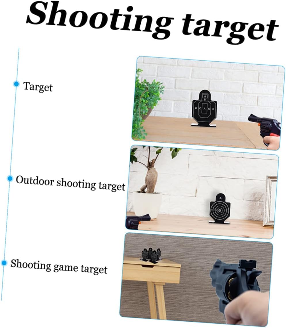 Indoor Entertainment Targets Training Stand Aluminum Alloy Range Train | Black Finish, 4Pcs Per Box and 2 Boxes Total, Personal Use or Practice, Easy to Use