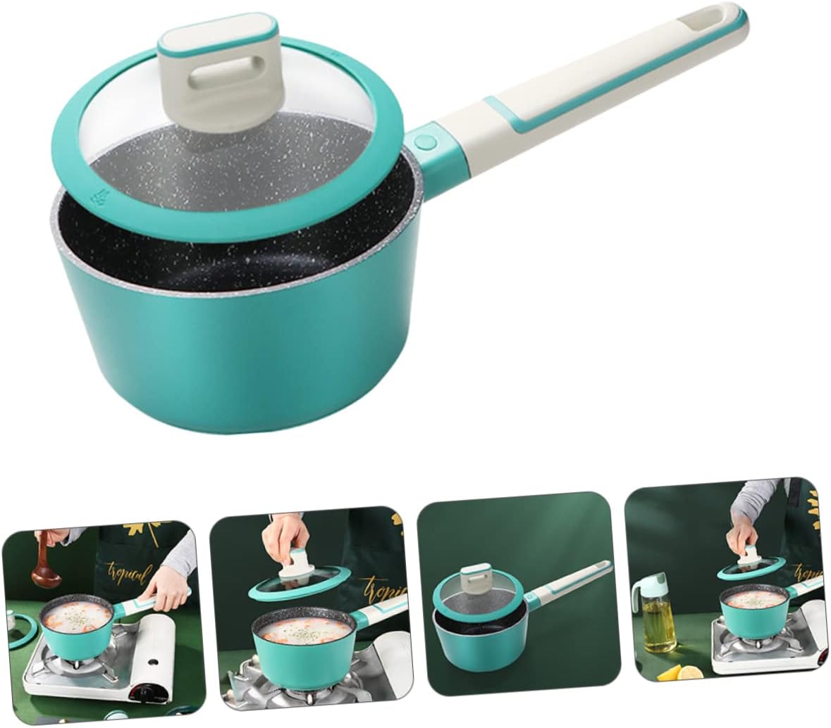 PRETYZOOM Stainless Steel Milk Pot Composite Bottom Mini Nonstick Saucepan for Milk Soup and Noodles Medical Stone Cookware for Everyday Use