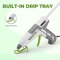 Vista 8 de WORKPRO Pistola de pegamento caliente tamaño completo – Juego de pistola de pegamento de doble temperatura de 60/100 W con 10 barras de pegamento