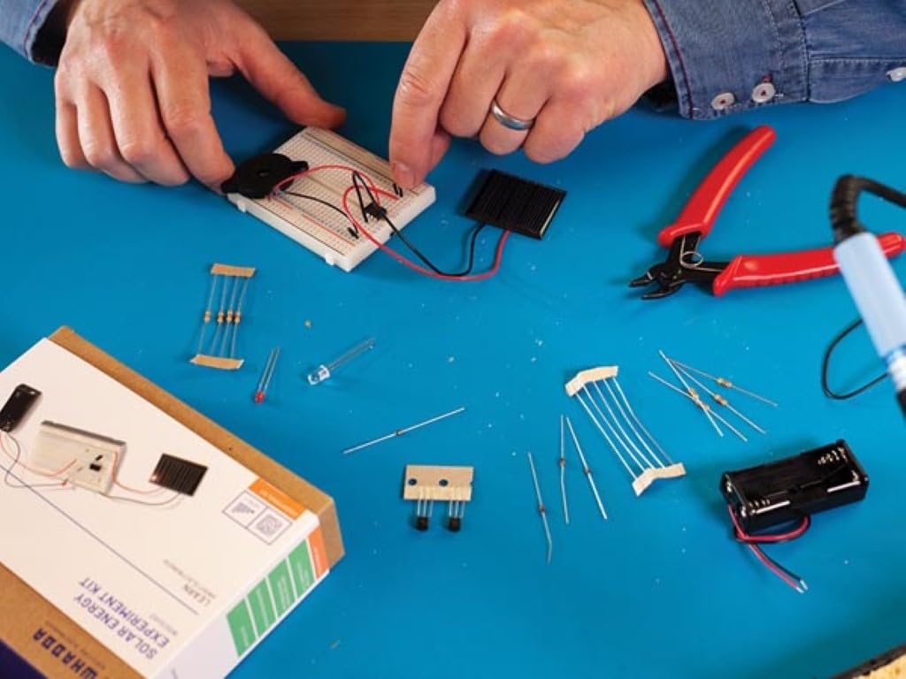 Whadda Lernpaket, Experimentierkasten, Einsteigerset, kein Löten erforderlich, Steckplatine, Solarenergie