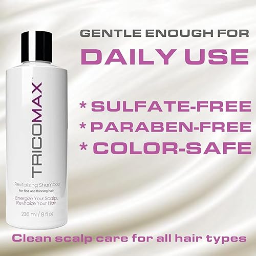 Miniatura 2 de Tricomax Champú revitalizante con aceite de semilla de cáñamo puro – Tratamiento unisex para el crecimiento del cabello – 8.0 fl oz / 8 fl oz