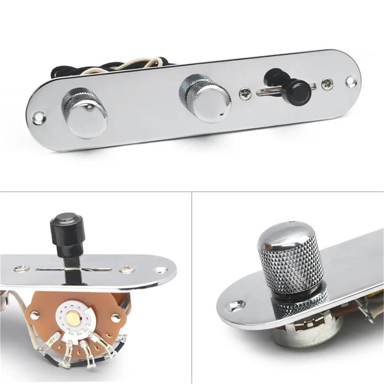 Arnés De Guitarra Potenciómetros De Eje De Latón De 500 K Placa De Control Precableada Vintage Arnés Para Guitarra Eléctrica TL