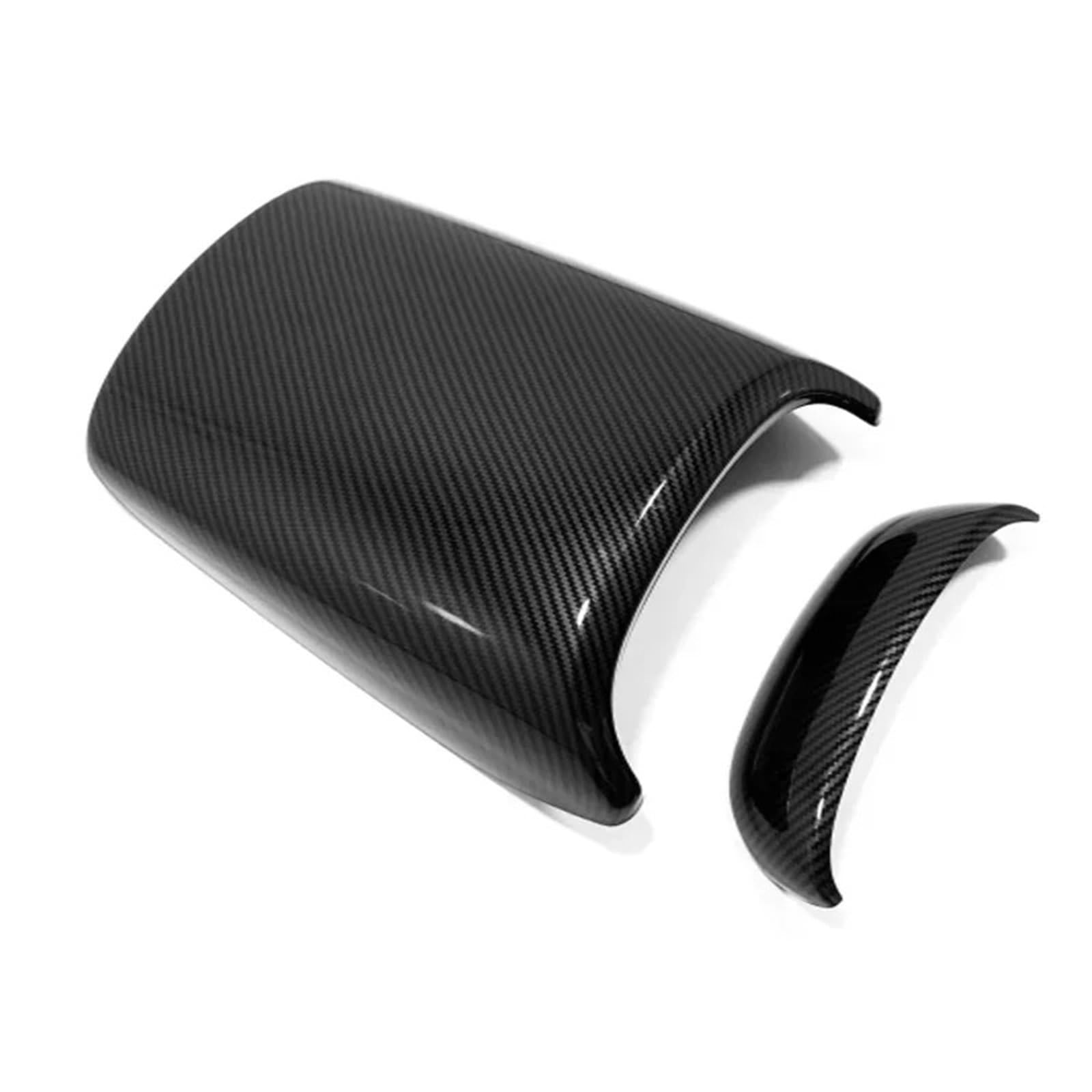 for BYD for Seal EV 2022 ABS Carbon Fiber Car Center Console Armrest Storage Box Protector Panel Cover Sticker Trim Center Console Trim(ABS carbonfiber)