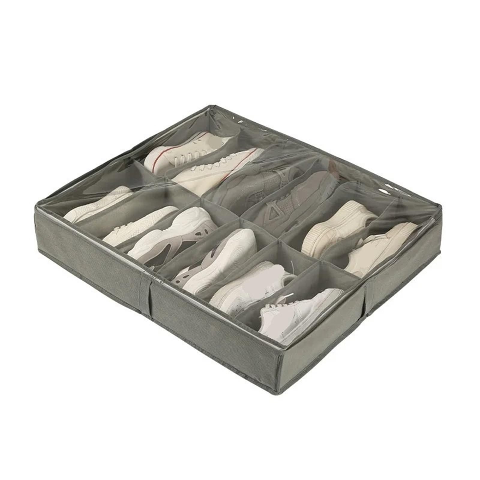 Organizzatore Di Scarpe Sotto Il Letto Scatola for scarpe in tessuto Scatola for scarpe trasparente Il dormitorio domestico può essere piegato e diviso in scatole for scarpe Per Risparmiare Spazio(Bla