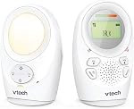 VTech DM1211 Enhanced Range Digital Audio Baby Monitor with Night Light, 1 Parent Unit, Silver & White