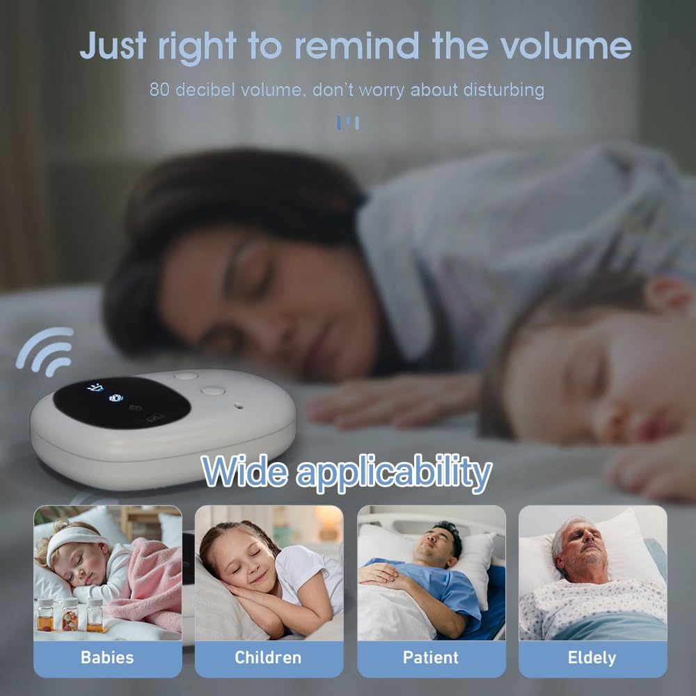 Alarme Stop Pipi Enfant sans Fil, Rechargeable Alarme D'énurésie epteur et émetteur à Clip, Rechargeable par USB, D'énurésie Nocturne pour Garçons et Filles, Apprentissage de la Propreté