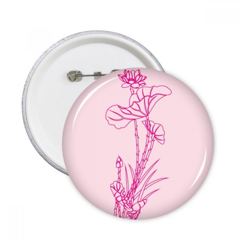 Cadeau Fleur de Lotus lot de 5 badges ronds multicolores DIYthinker - 3
