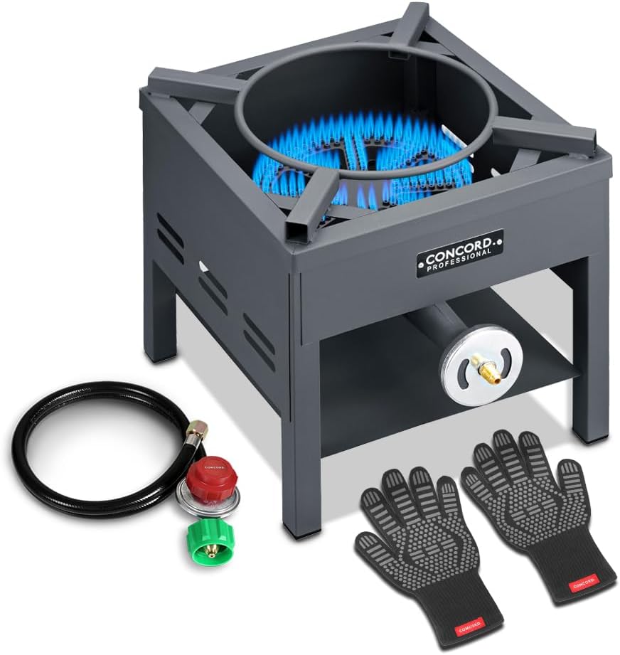 Concord Professional Single Banjo Wok Burner with Stand. Drop In Wok Edition. Up to 270