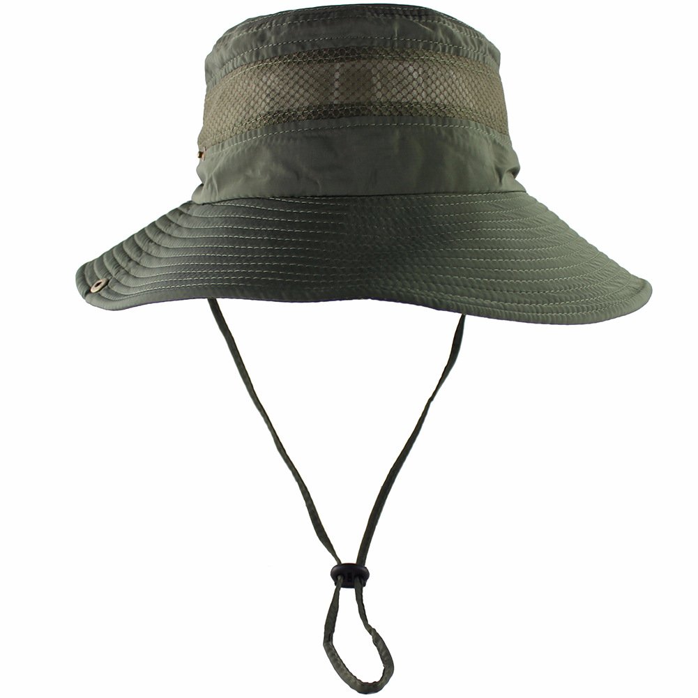 CAMOLAND Mens Fishing Hat Wide Large Brim Sun Hat with Outdoor UV Protection
