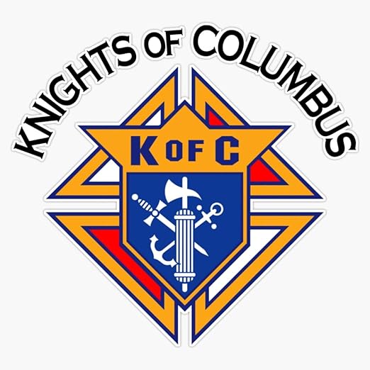 Set of 3 Knight of Columbus Window Sticker Decal