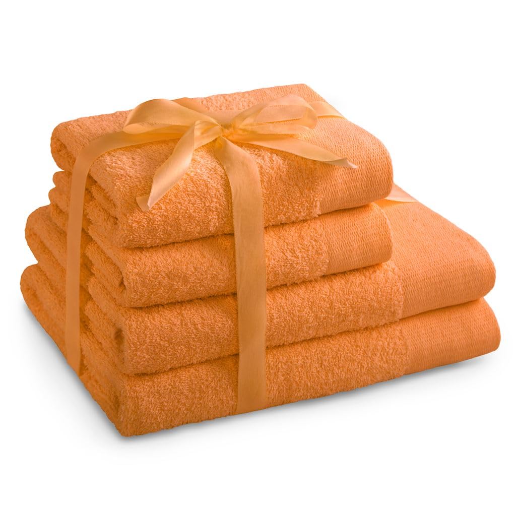 Handdoekenset, crème, 8-delig, 4x handdoeken 50 x 100 cm, 2 x