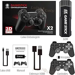 Controlr sem fio HD,GD10 Game Stick embutido 40000 jogos 128GB 2.4G controlr sem fio HD console de videogame retrô 4k HD console de videogame