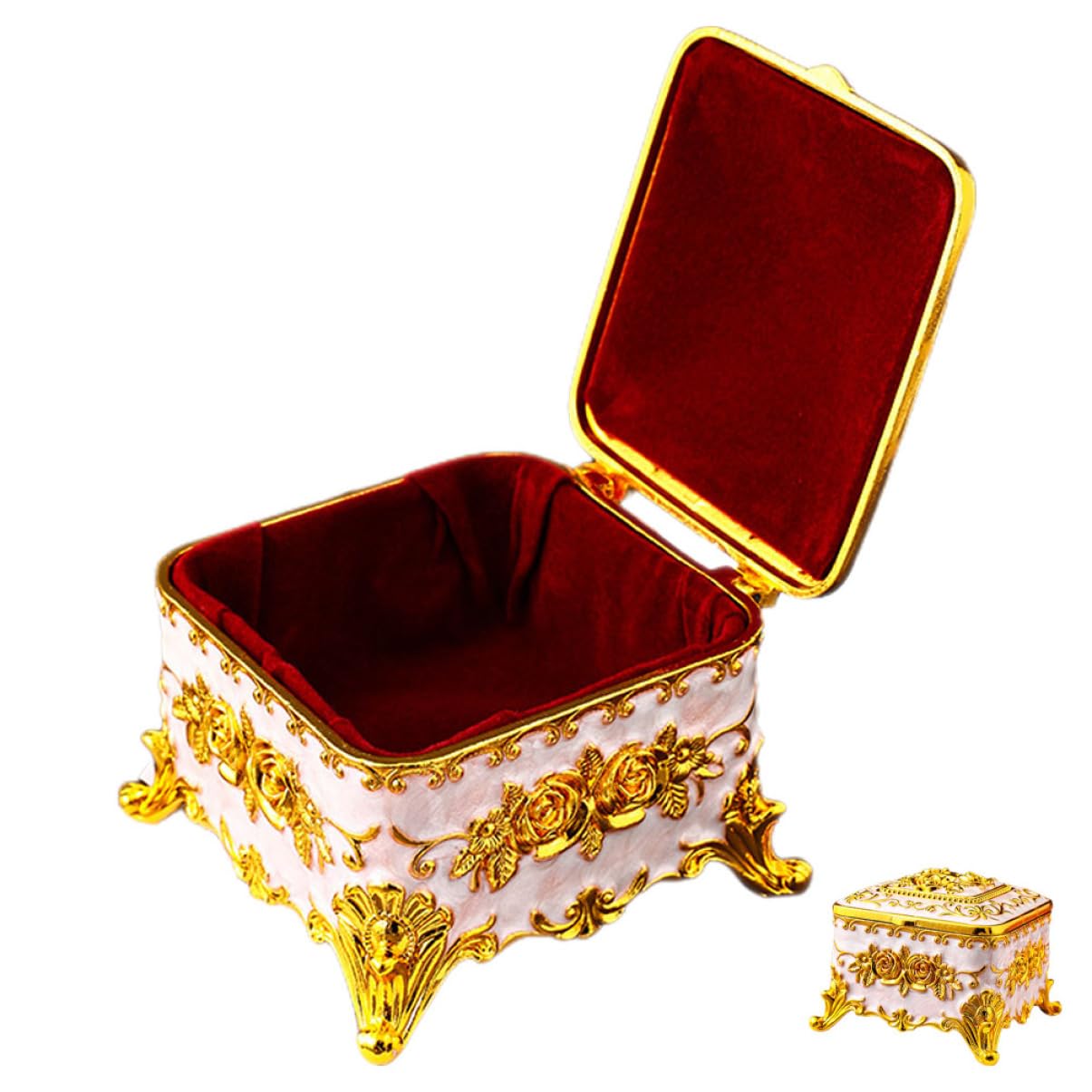 Ciieeo 5Pcs Boîte Boîte À Bijoux Organisateur De Trousse De Maquillage Décorer Des Écrins Organisateur De Bijoux Pour Les Filles Boîtes À Bibelots Étui À Bijoux Organisateur De Bijoux