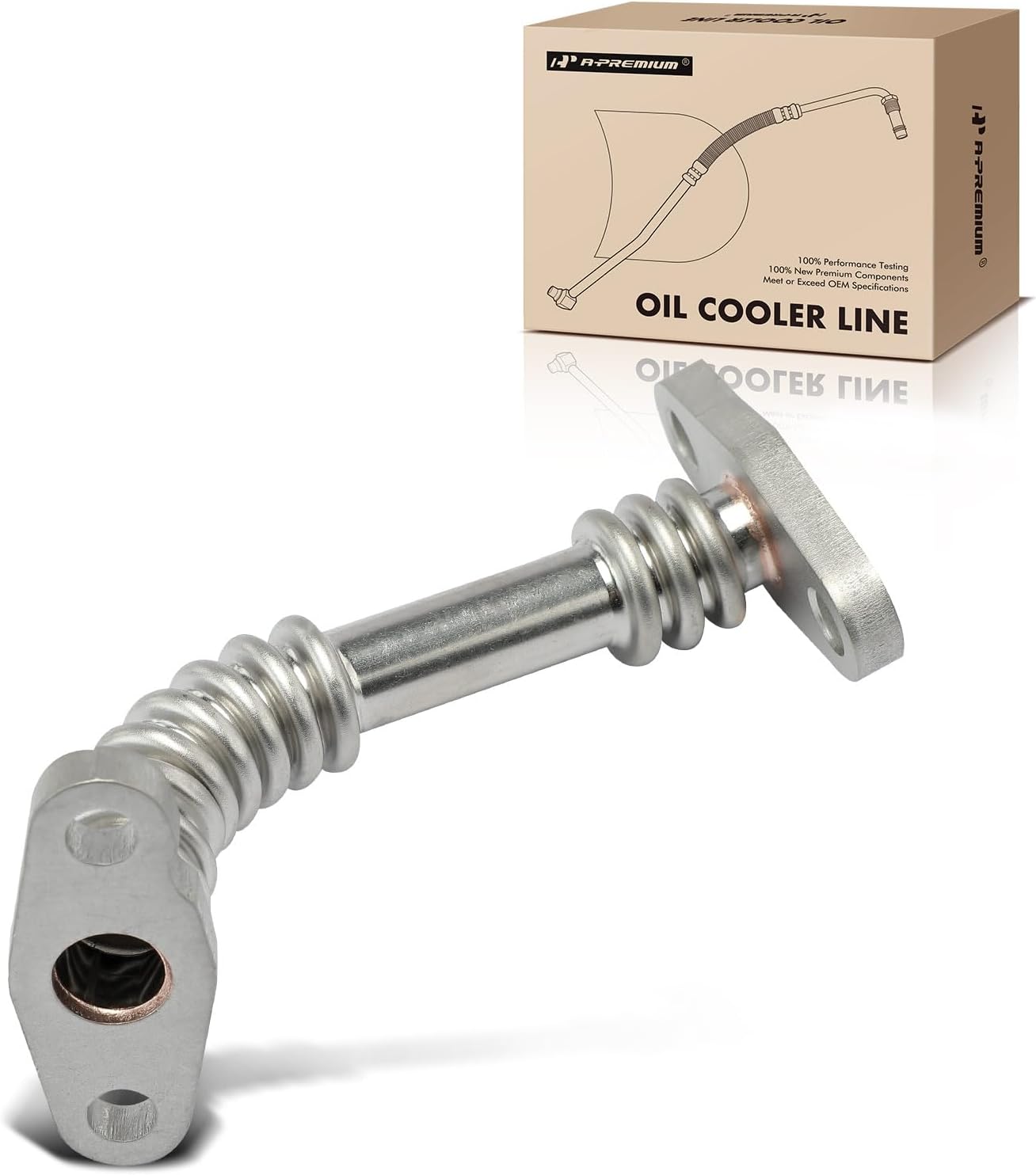 A-Premium Turbocharger Oil Return Line Compatible with Ford Explorer/Edge 2012-2015, Escape/Fusion 2013-2016, Taurus 2013-2017, Focus, Special Service Police Sedan & Lincoln MKT MKZ, MKC, 2.0L