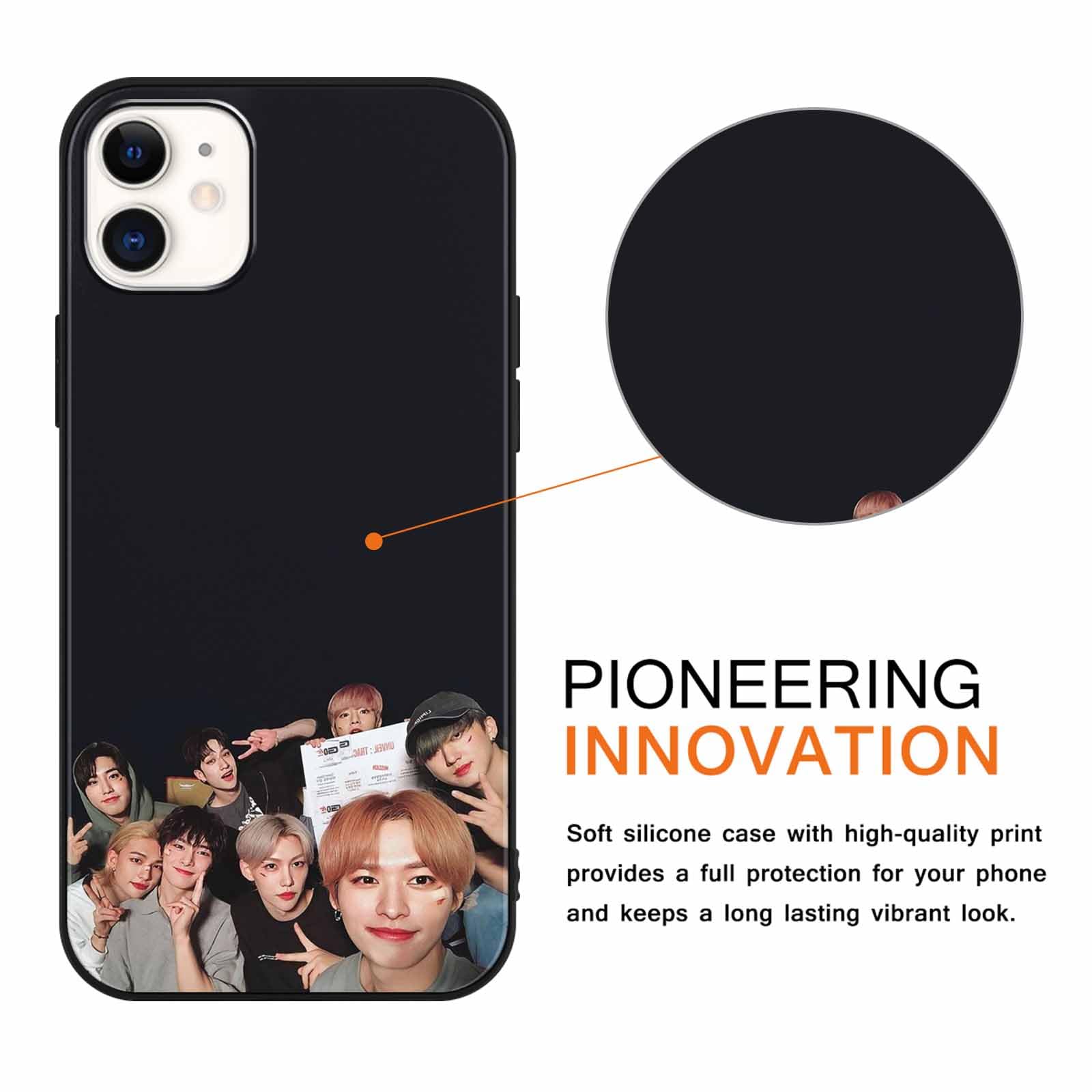 Cover Per IPhone 11 Pro 5,8'' Con Design Kpop Stray Kids Skzoo - 2 Pezzi, TPU Morbido Antiurto - 2