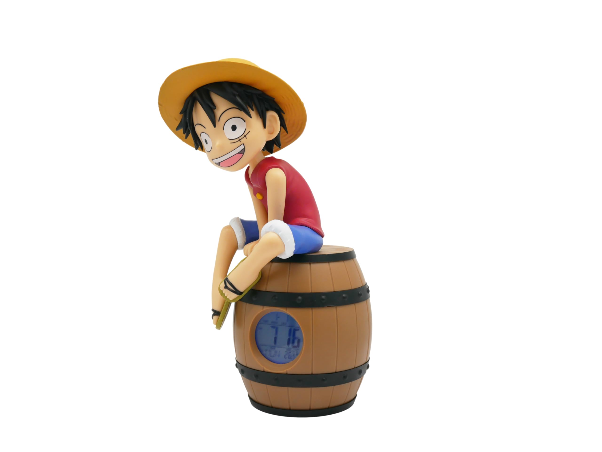 Teknofun - Licencia Oficial One Piece - Despertador Barril Luffy OP Despertador con Figura - 811644