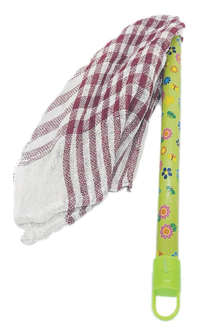 Dusting Cloth with Wooden Handle for Cleaning Home Office Furniture, with Removable Cotton Dry Cleaning Duster Cloth and Handy Stick, Jhatakni (Multicolor, Pack of (4) (B0D2LJQ8W6) Amazon Price History, Amazon Price Tracker