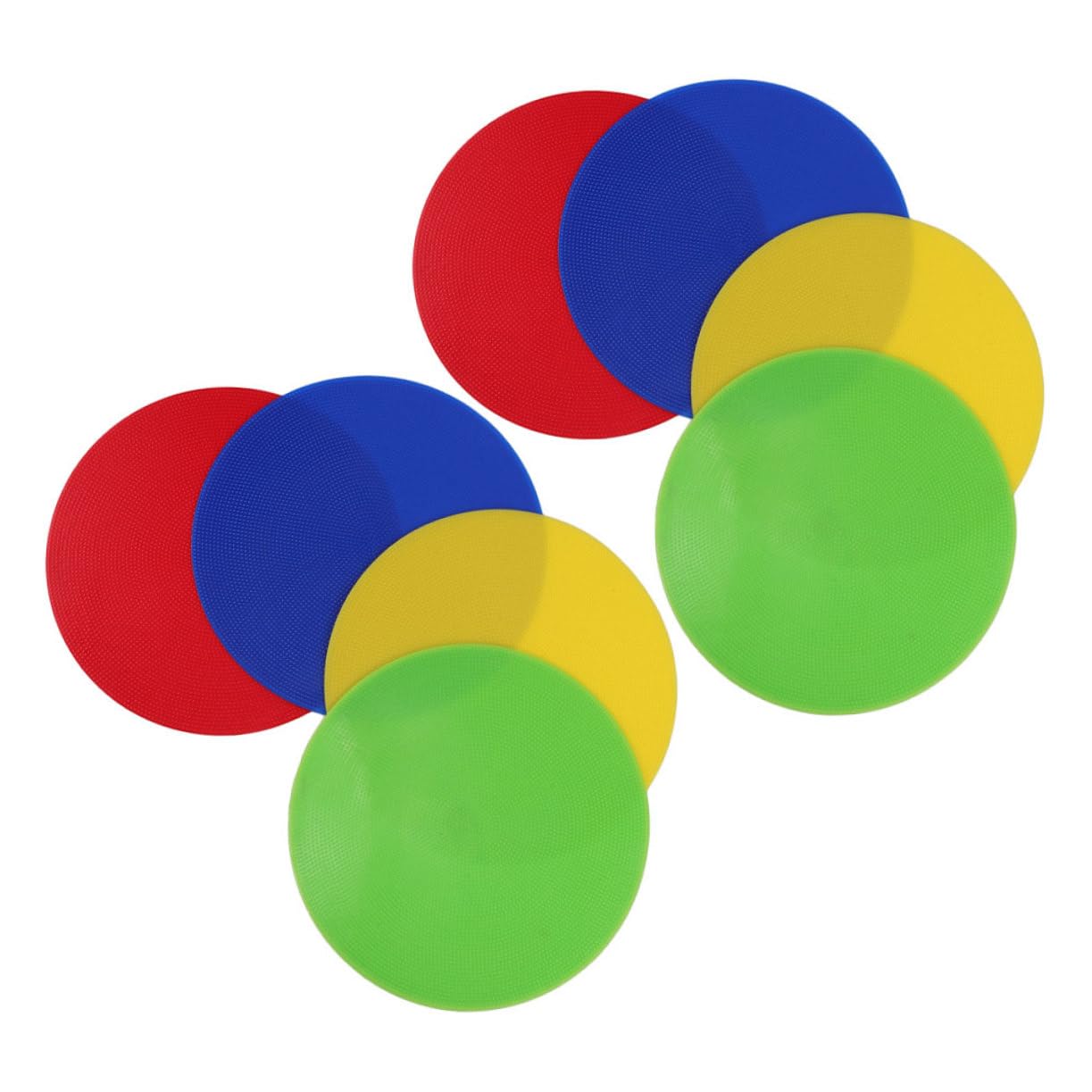 Mikikit Marqueurs à Disque Plat Visibilité Améliorée Lot de 8 en PVC Revêtement Anti-UV pour Entraînement de Football et Exercices D'agilité Sportive