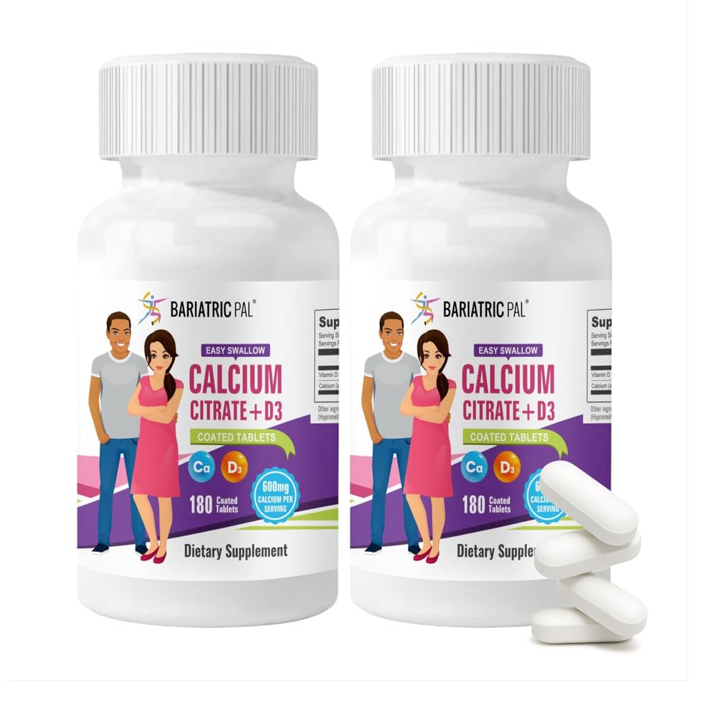 BariatricPal Easy Swallow Calcium Citrate and D3 Coated Tablets