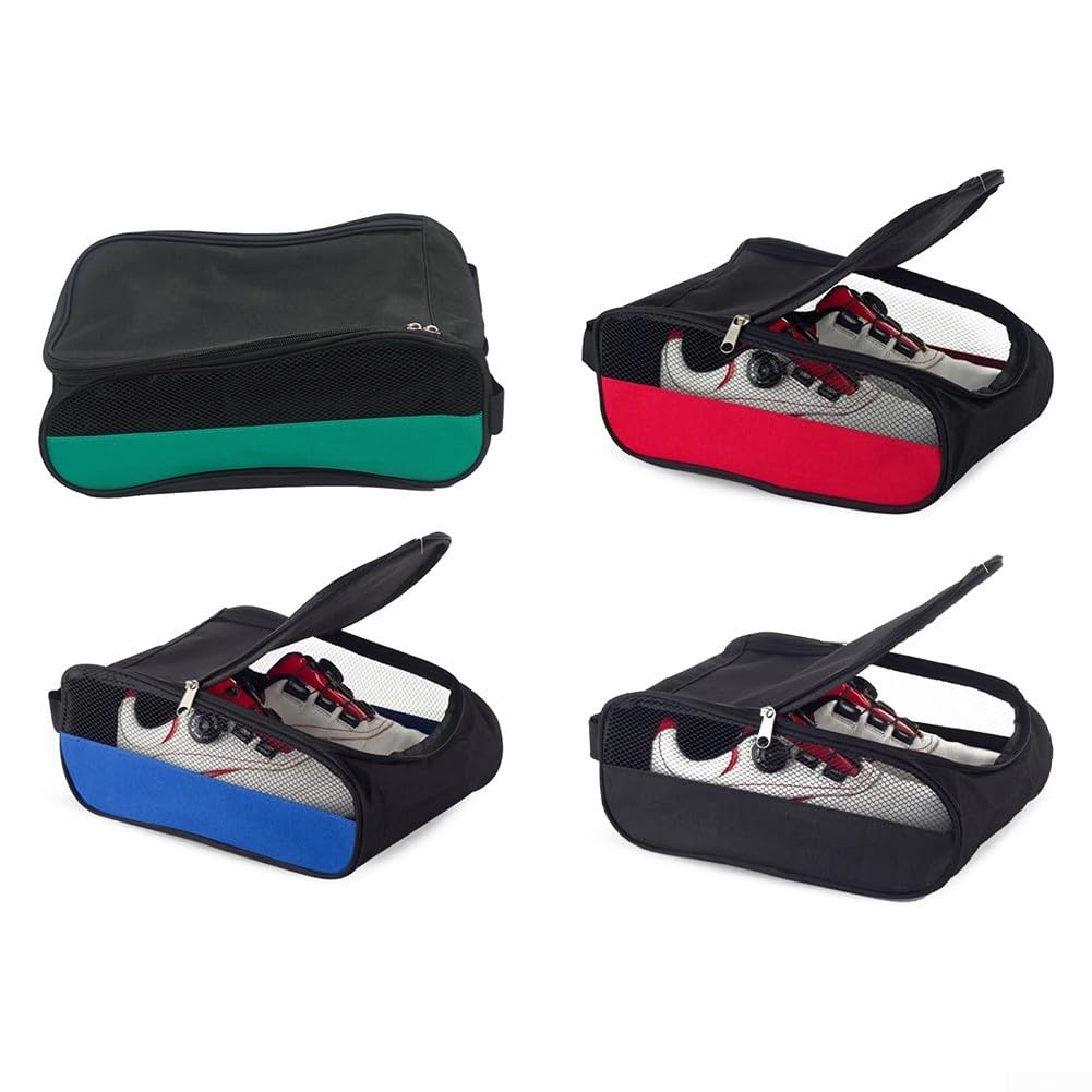 Borsa per scarpe da golf impermeabile facile da pulire e leggera in tessuto Oxford, Verde