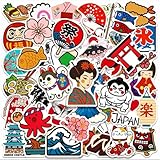 BelleFlair 100 Piezas Set de Stickers de Japón, Pegatinas de Vinilo Impermeables para Laptop Maleta Scrapbooking, Pegatinas de Cultura Tradicional Japonesa Decoración de Viaje
